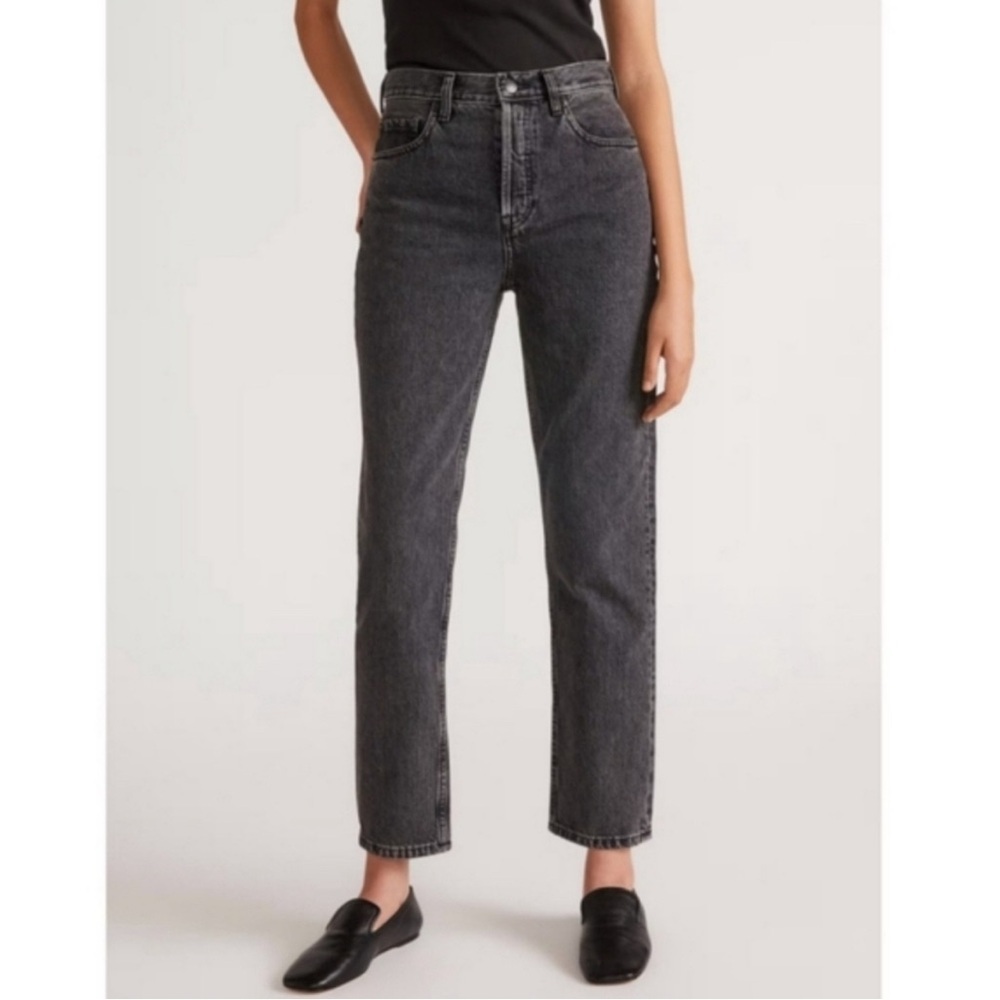 Everlane NEW Black The Curvy‎ 90's Cheeky Jean Organic Cotton- 24 Crop